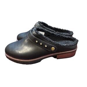 Kensie  Women's Wrylie Black Lined Clogs Size 10